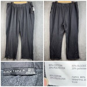 Black Tape_ Pants Womens 1X Gray High Rise Raw Hem Straight Fit Boho Y2K Casual